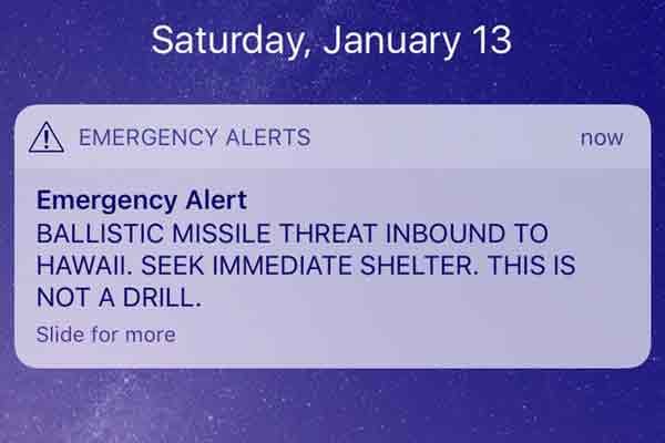 Emergency Alert for Hawaii